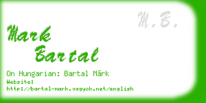mark bartal business card